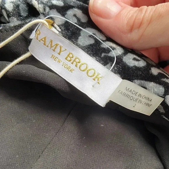 NWT Ramy Brook Lennon Velvet Leopard Print Dress size 2 - Picture 8 of 15